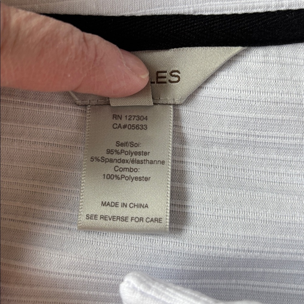 Multiples - Black & White Button Down Top - Picture 4 of 8